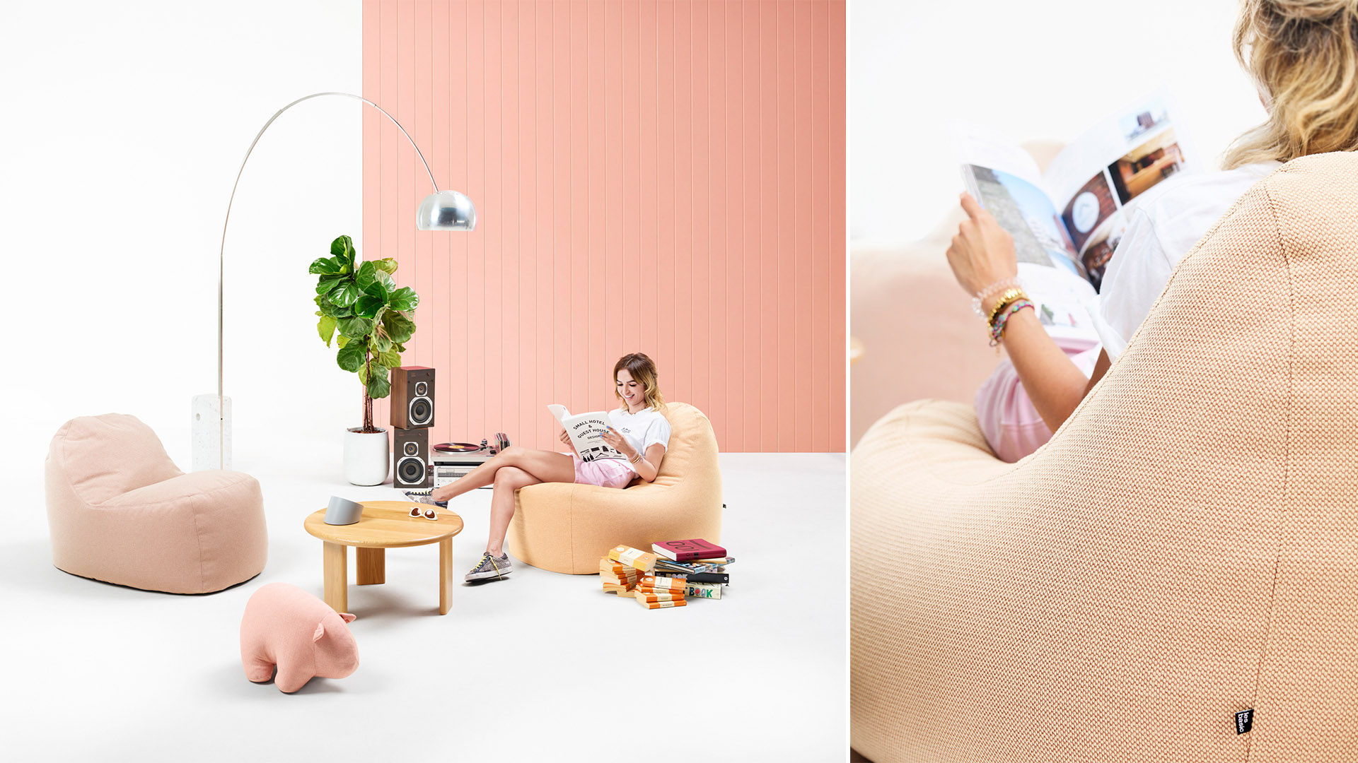 Derlot Pinto Bean Bag Living Edge