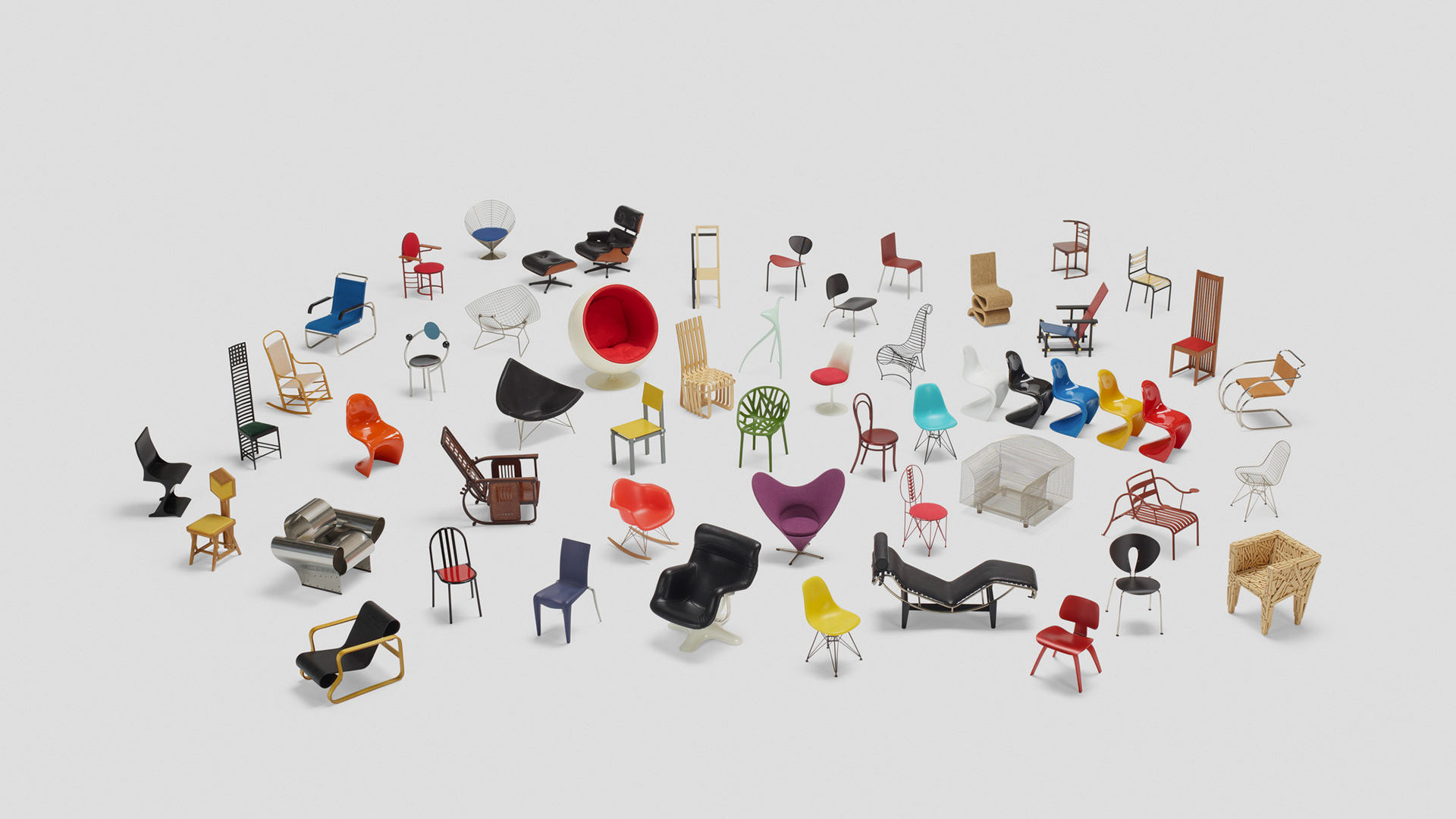 Mini Chair Collection Display Miniatures Taliesin West Armchair