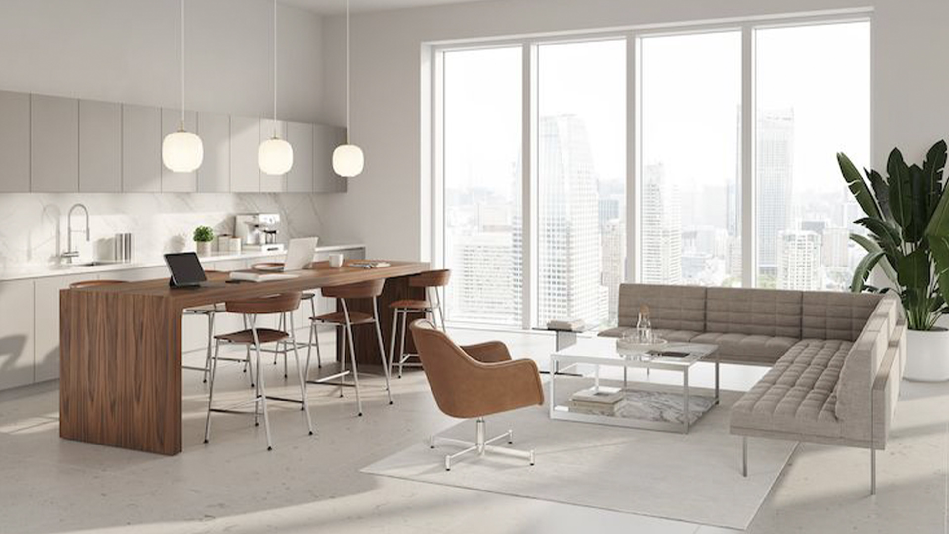 Tuxedo Component Lounge Settee, Lifestyle