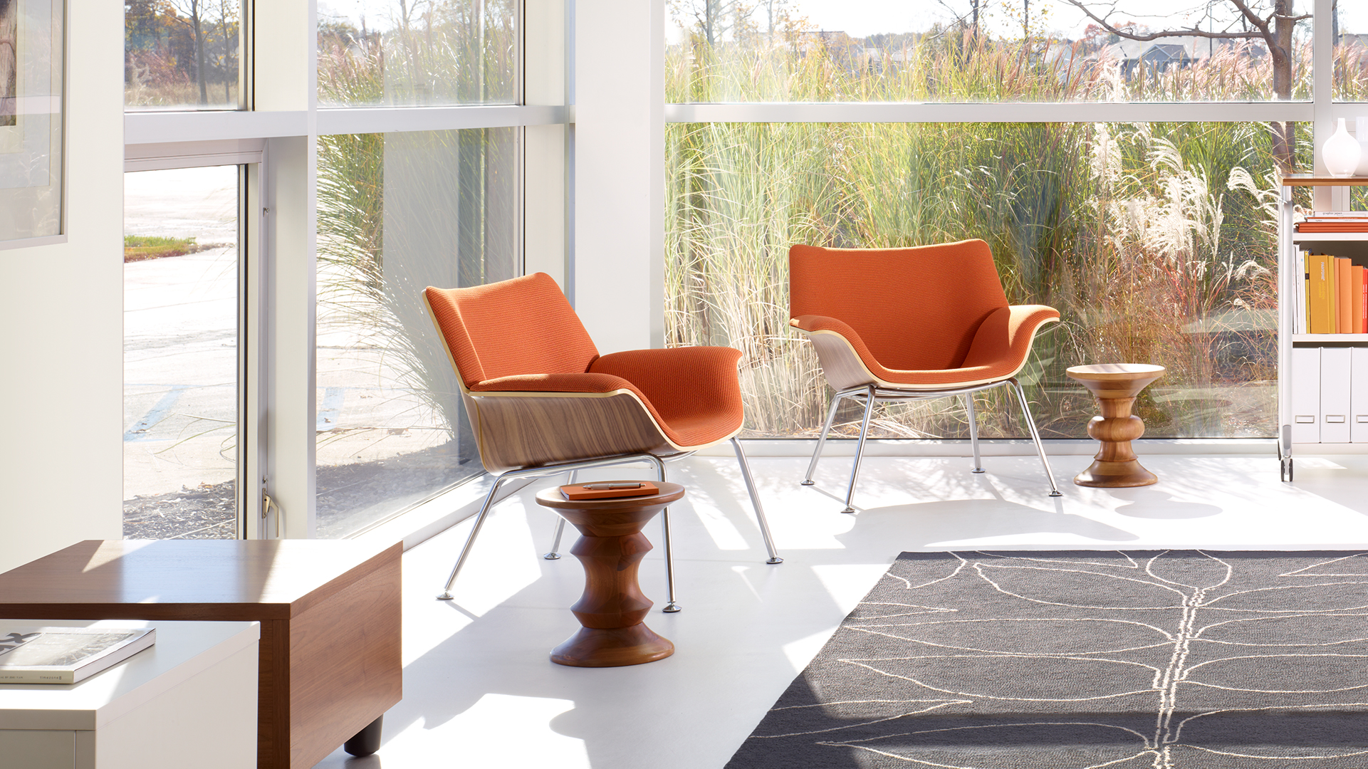 Eames Walnut Stools, Lifestyle