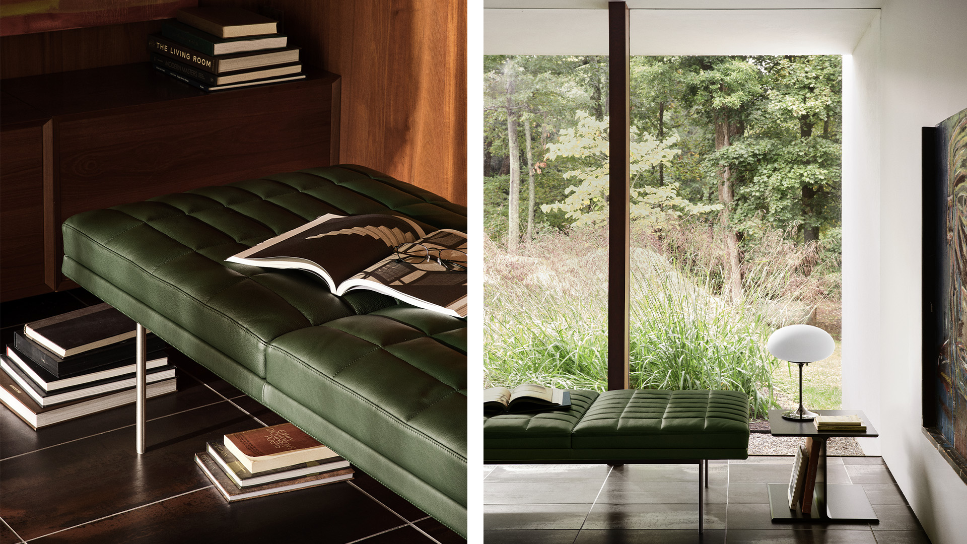 Tuxedo Component Lounge Bench, Lifestyle