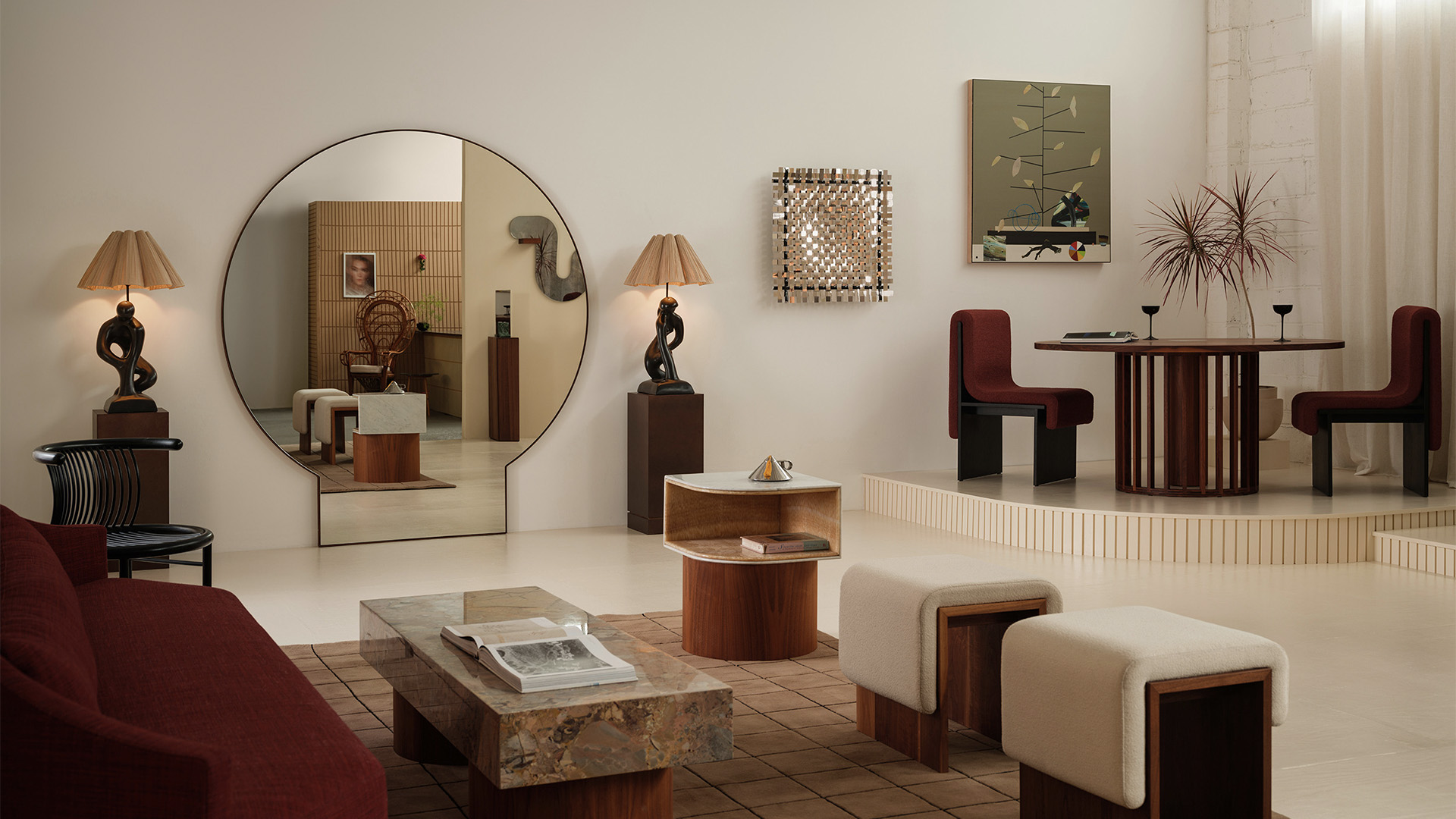 Moongate Mirror, Circle, Lifestyle