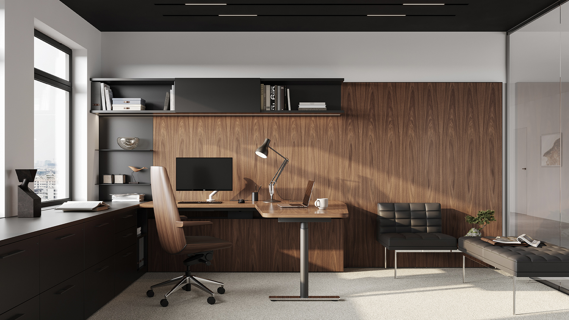 Clamshell High Back Chair, Lifestyle