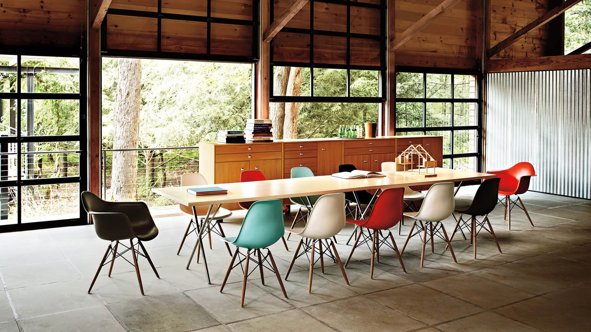 Eames Moulded Plastic Armchair, Lifestyle