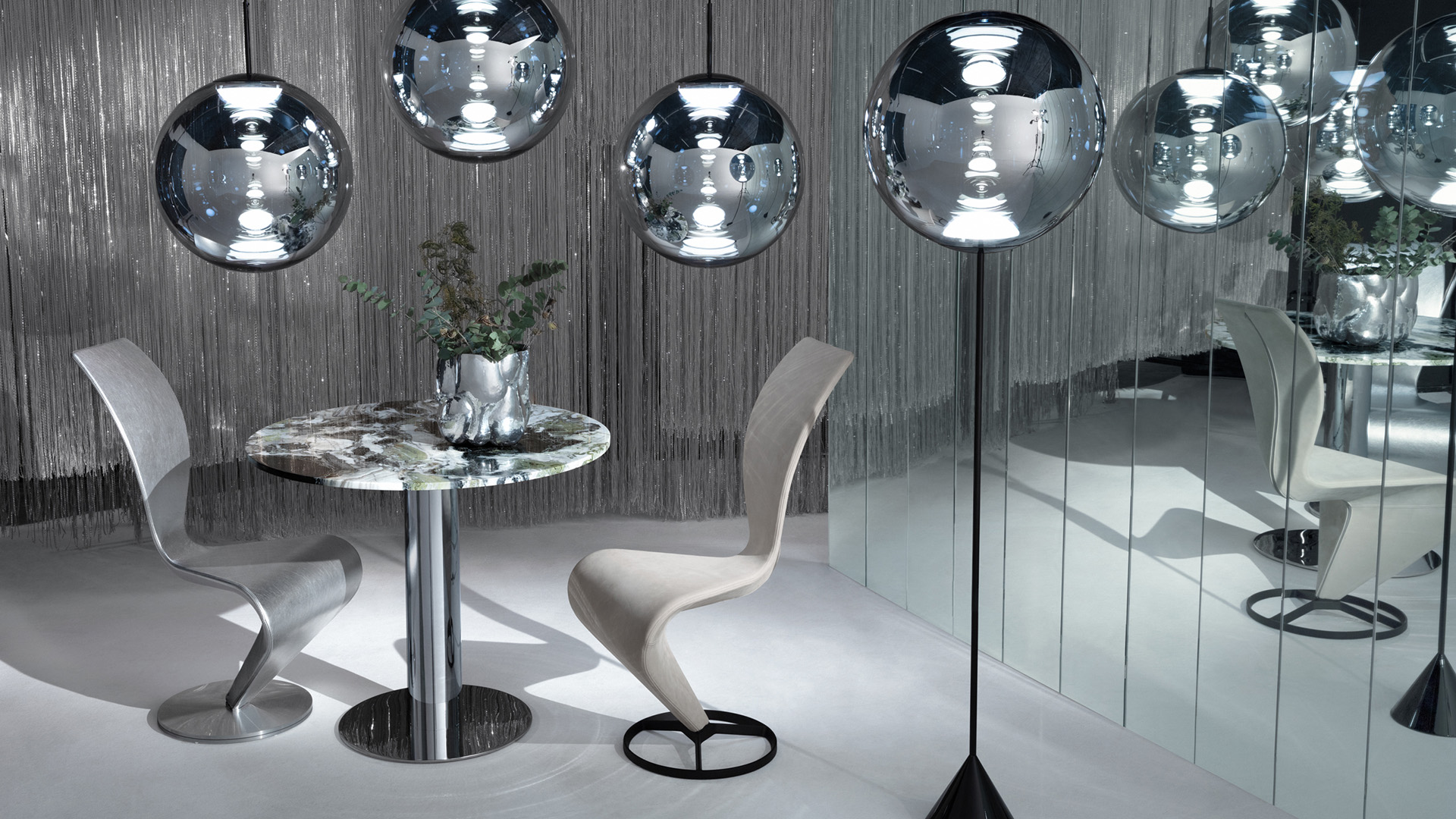 Globe Cone Slim Floor Lamp, Lifestyle