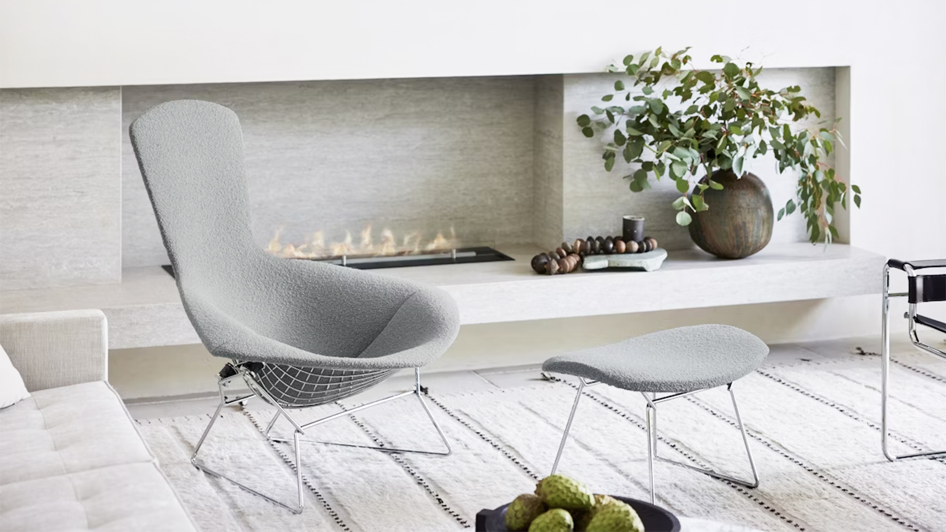 Bertoia Bird Chair Ottoman, Lifestyle