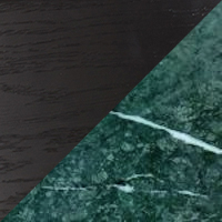Black Stained Wood & Green Marble