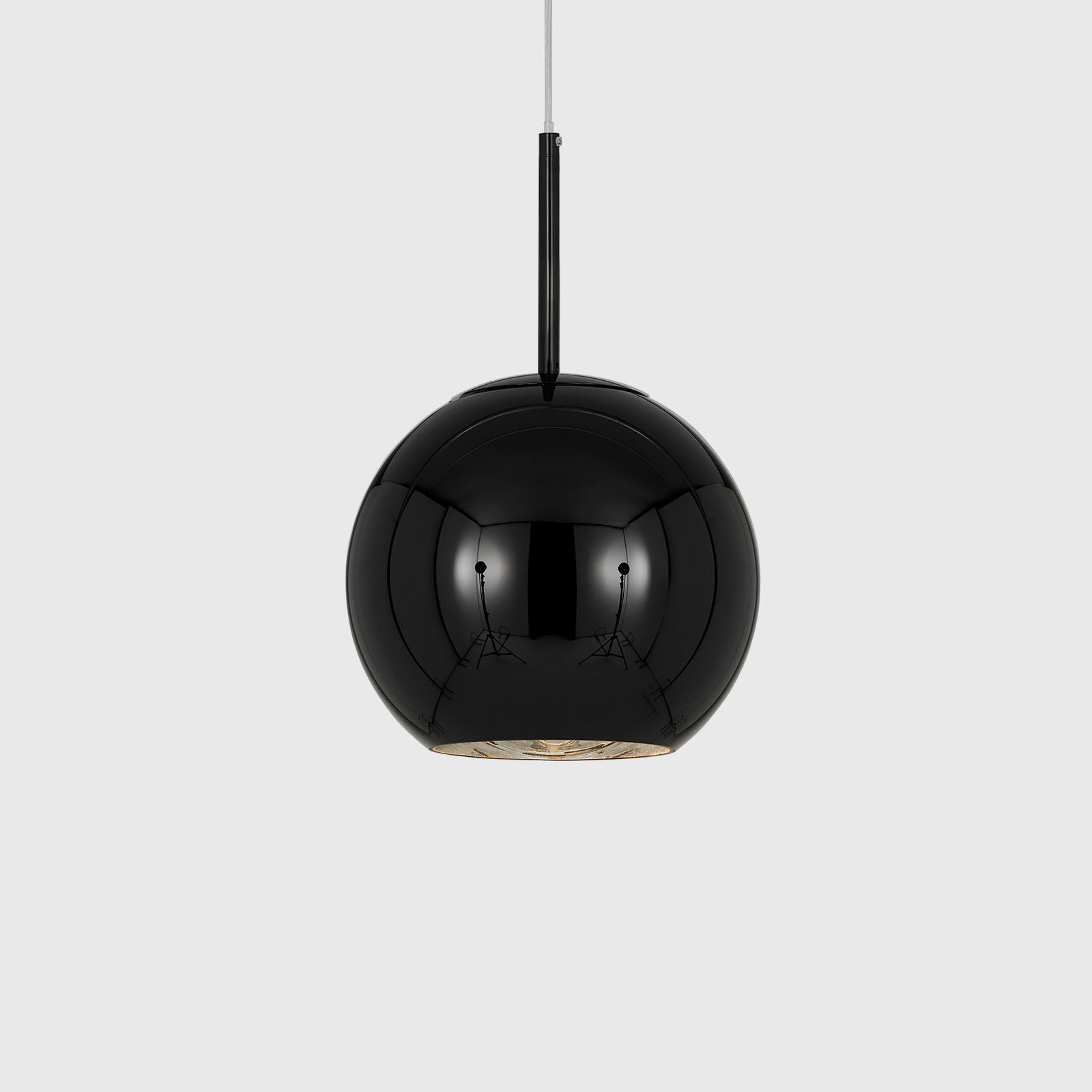 Black sphere store pendant light