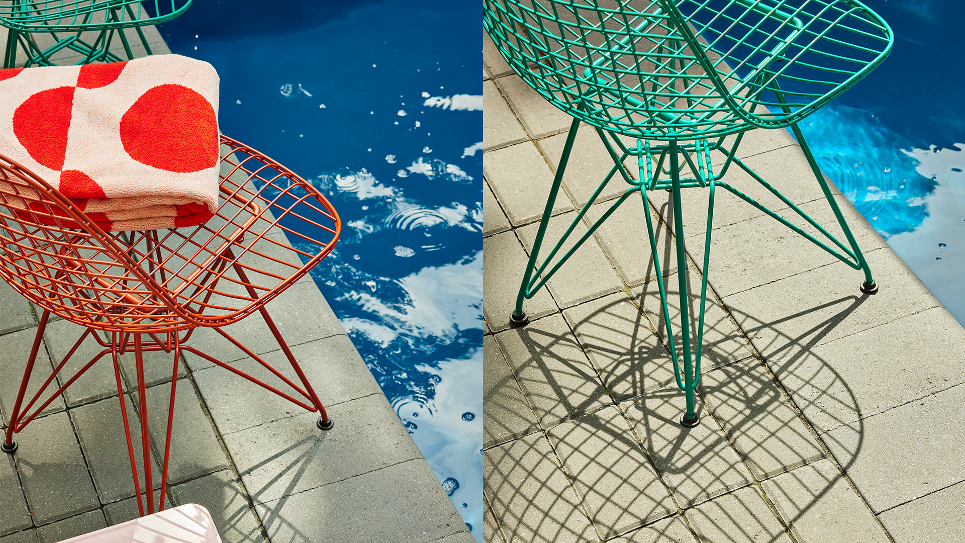 HM x Hay Eames Wire Outdoor Chair, Wire Base, Lifestyle