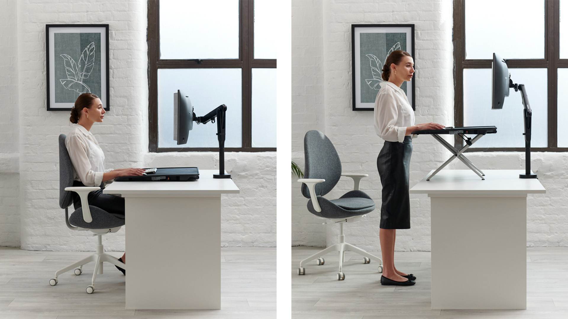 Monto Height Adjustable Workstation, Lifestyle