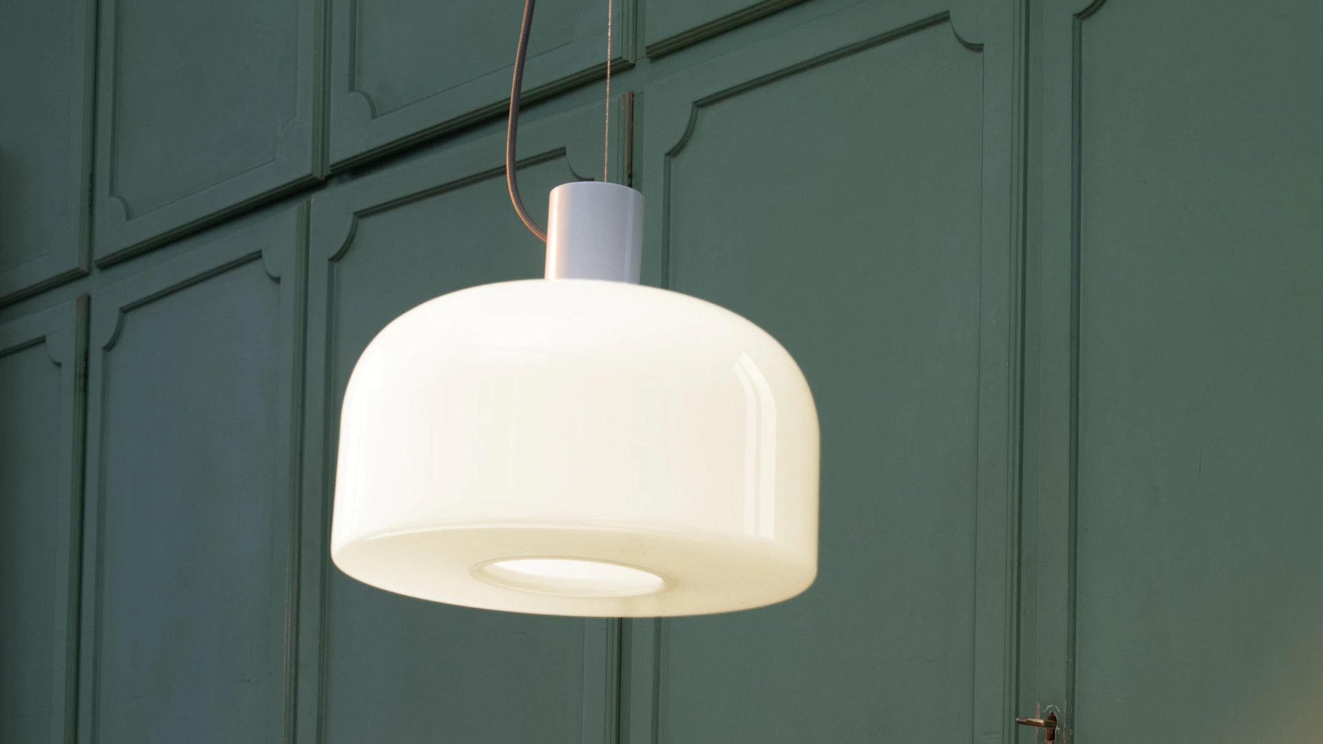 Bellhop Glass Suspension Lamp, Lifestyle