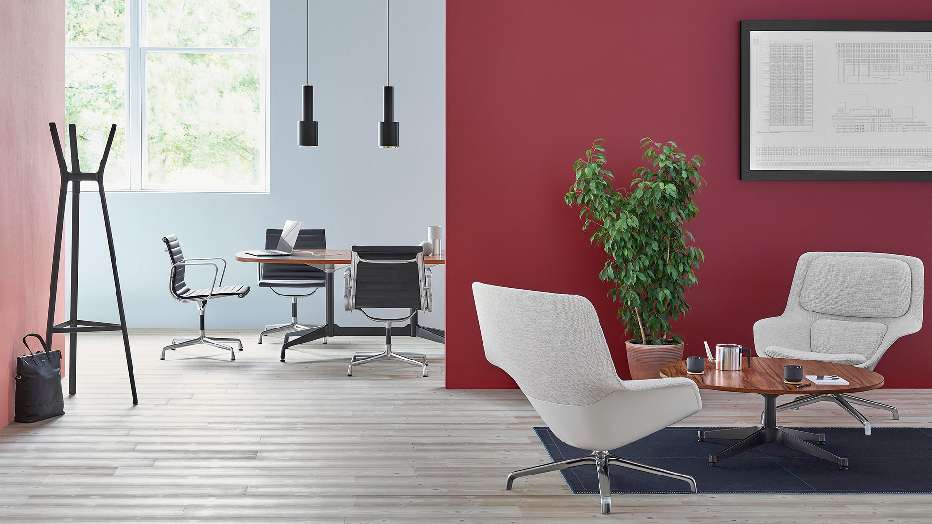 Eames Tables, Contract Base, Lifestyle