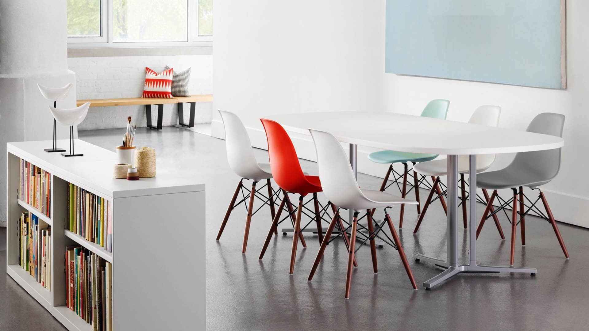 Eames Moulded Plastic Side Chair, Lifestyle