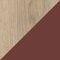 Deep Red & Oak