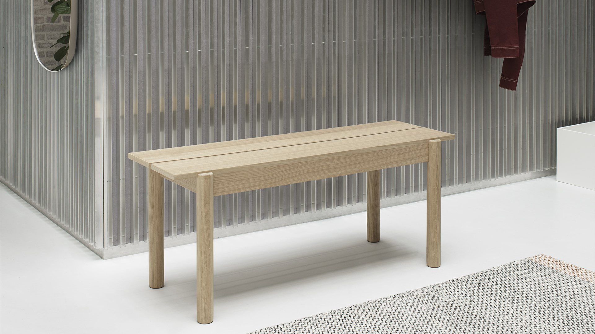 Linear Wood Bench, Lifestyle