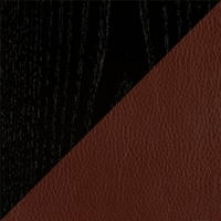 Ebony & Burnt Sienna Leather