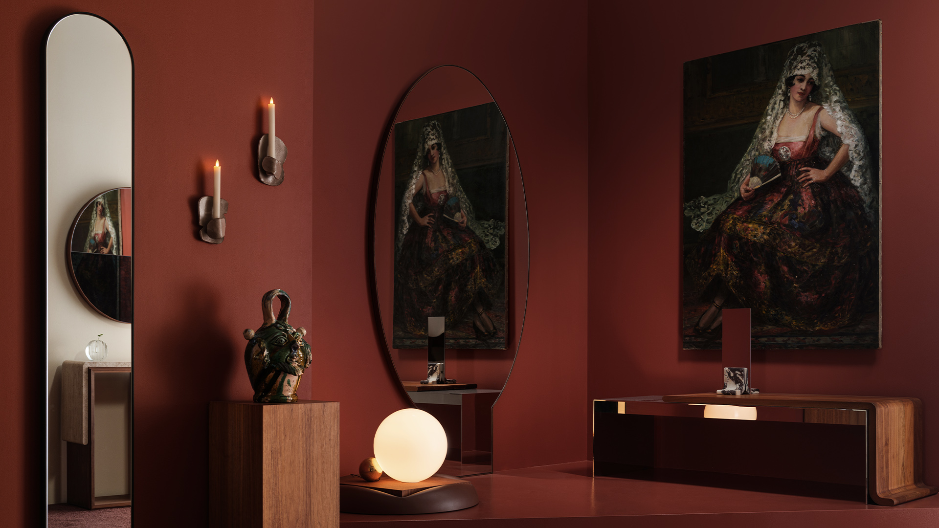 Moongate Mirror, Oval, Lifestyles