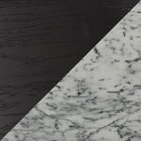 Black Stained Wood & White Marble