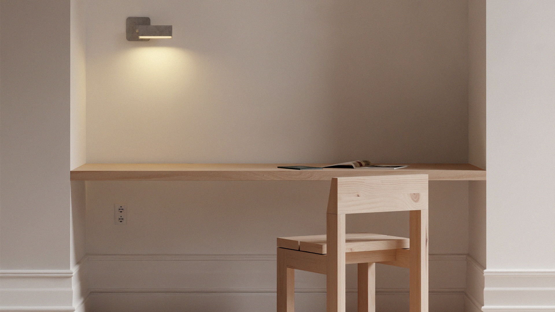 Ipoli 01 Wall Single, Tumbled Aluminium, Lifestyle