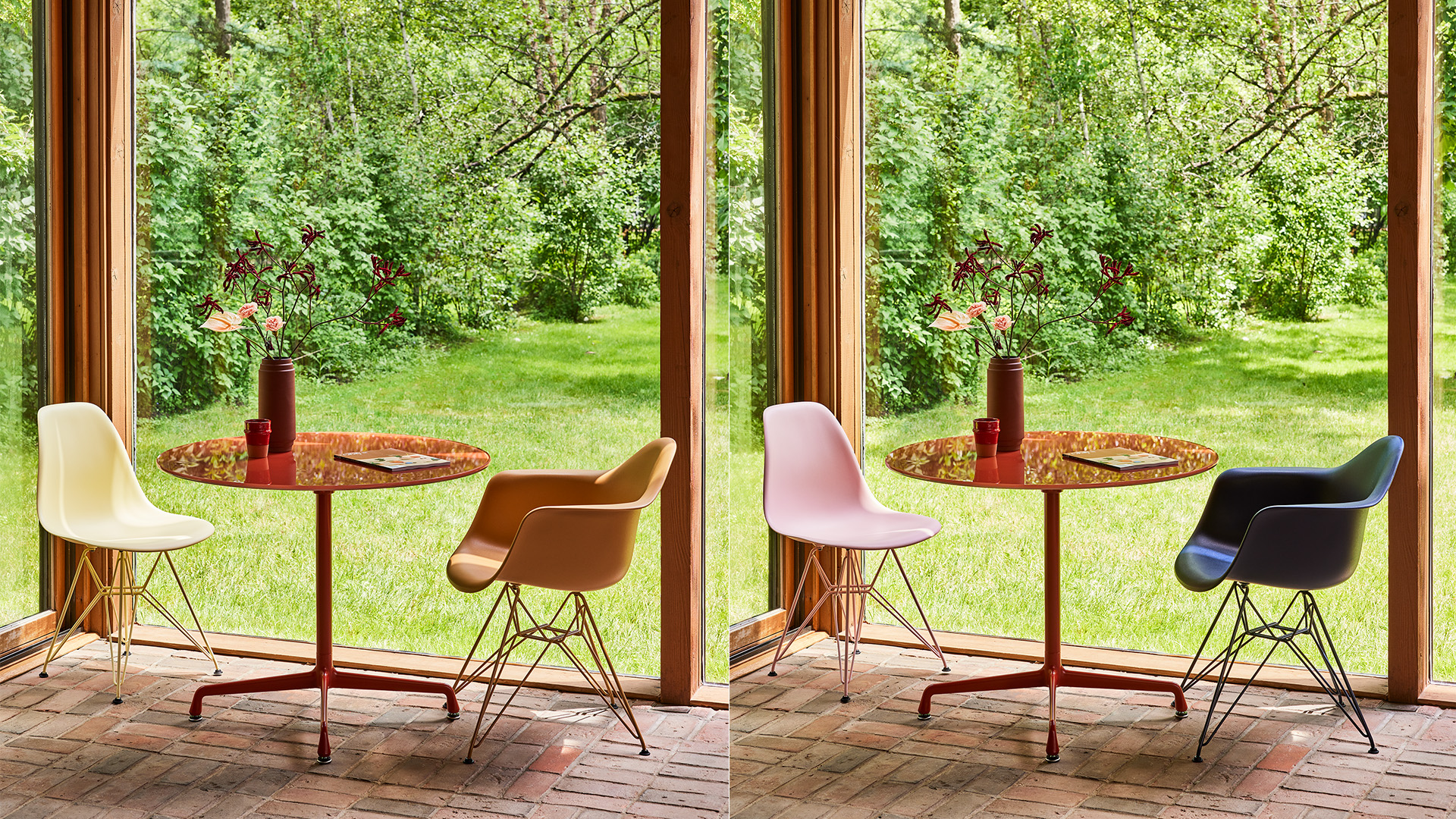 HM x Hay - Eames Moulded Plastic Side Chair, Wire Base