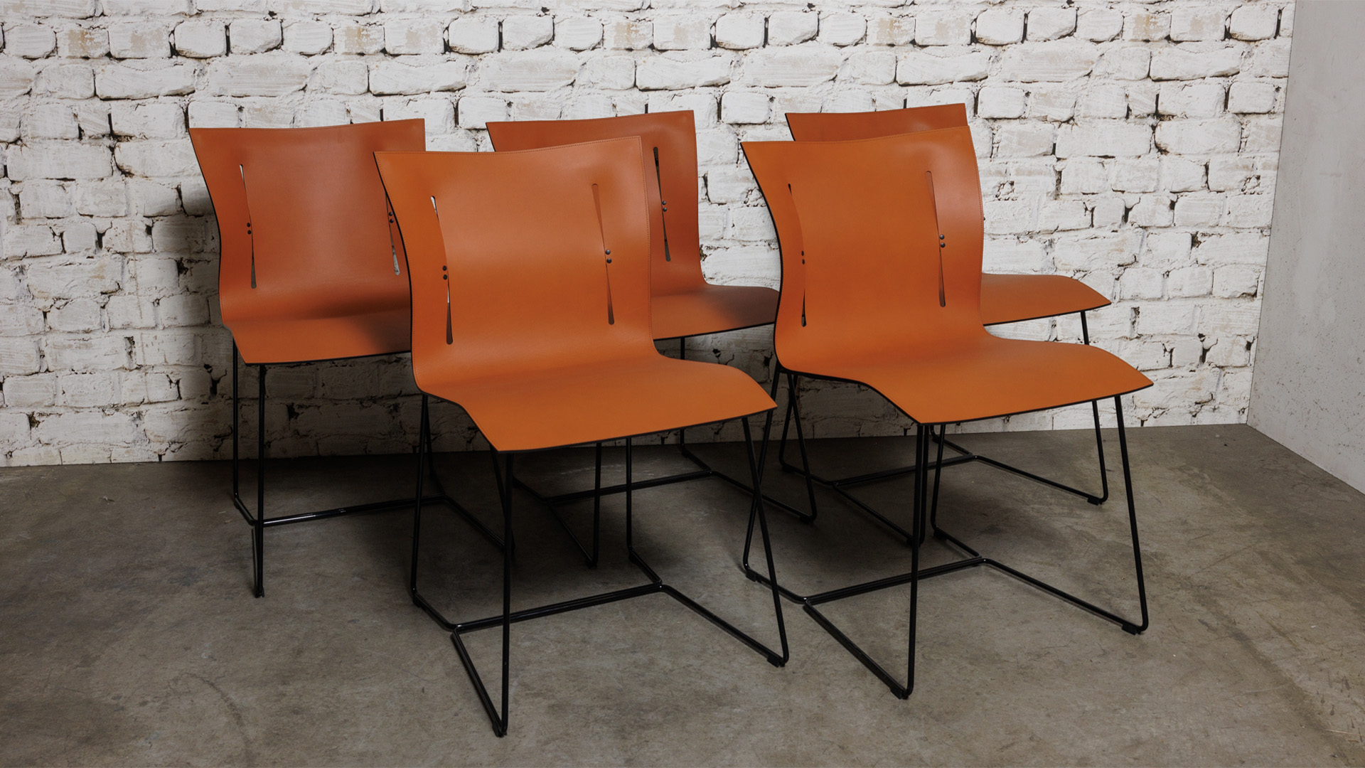 Cuoio Chair, Saddle Ocra Leather