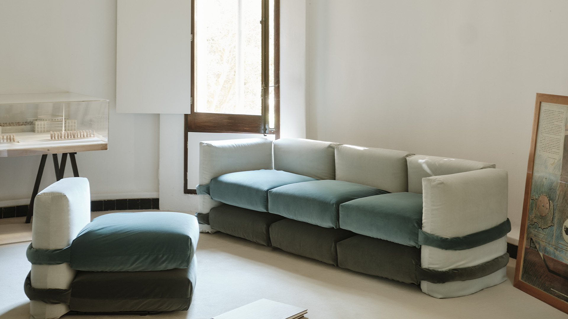 Pillow Sofa, Velvet, Lifestyle