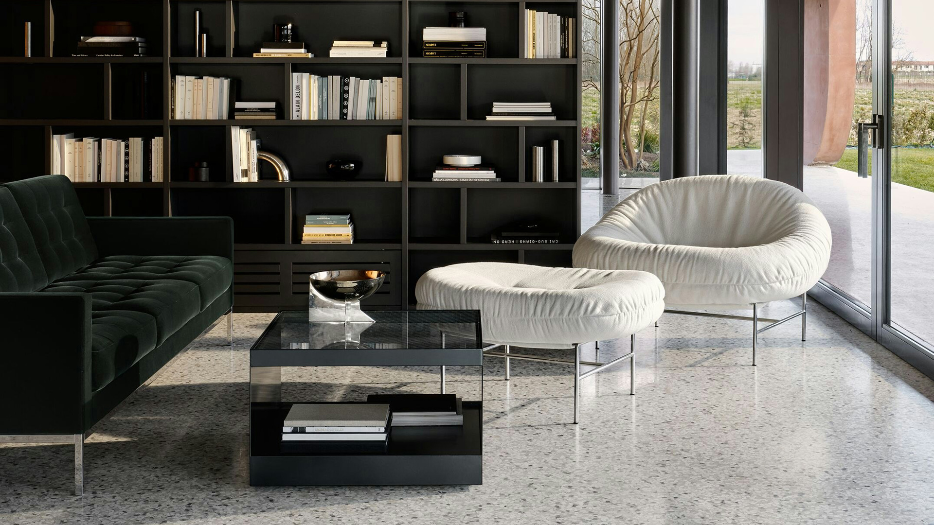 Perron Bun Lounge Chair and Ottoman, Lifestyle