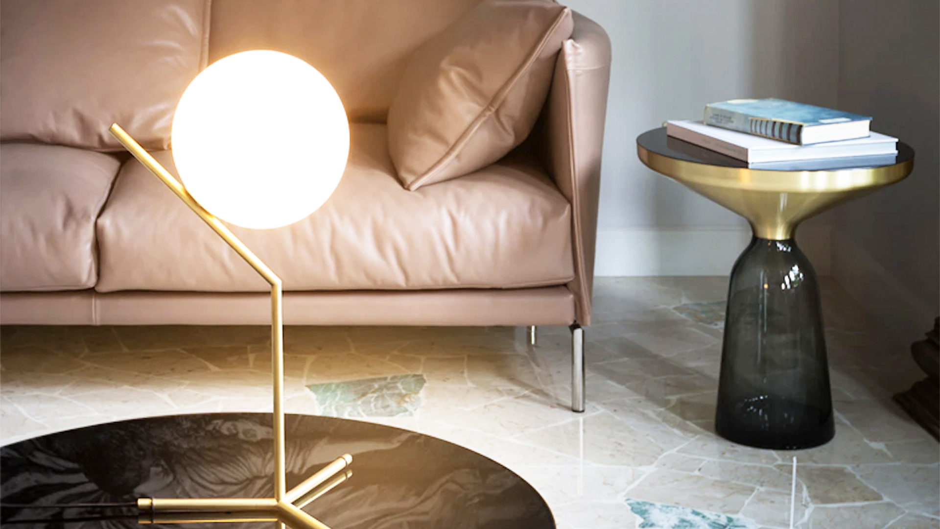 IC High Table Lamp, Brass, Lifestyle