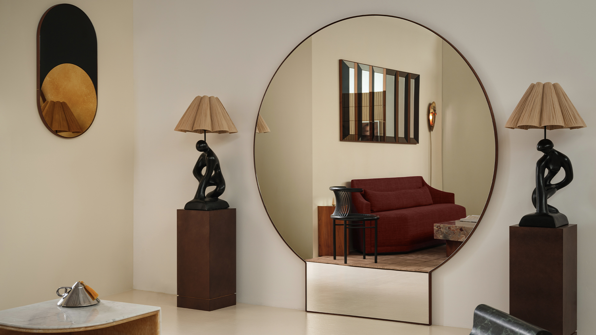Moongate Mirror, Circle, Lifestyle