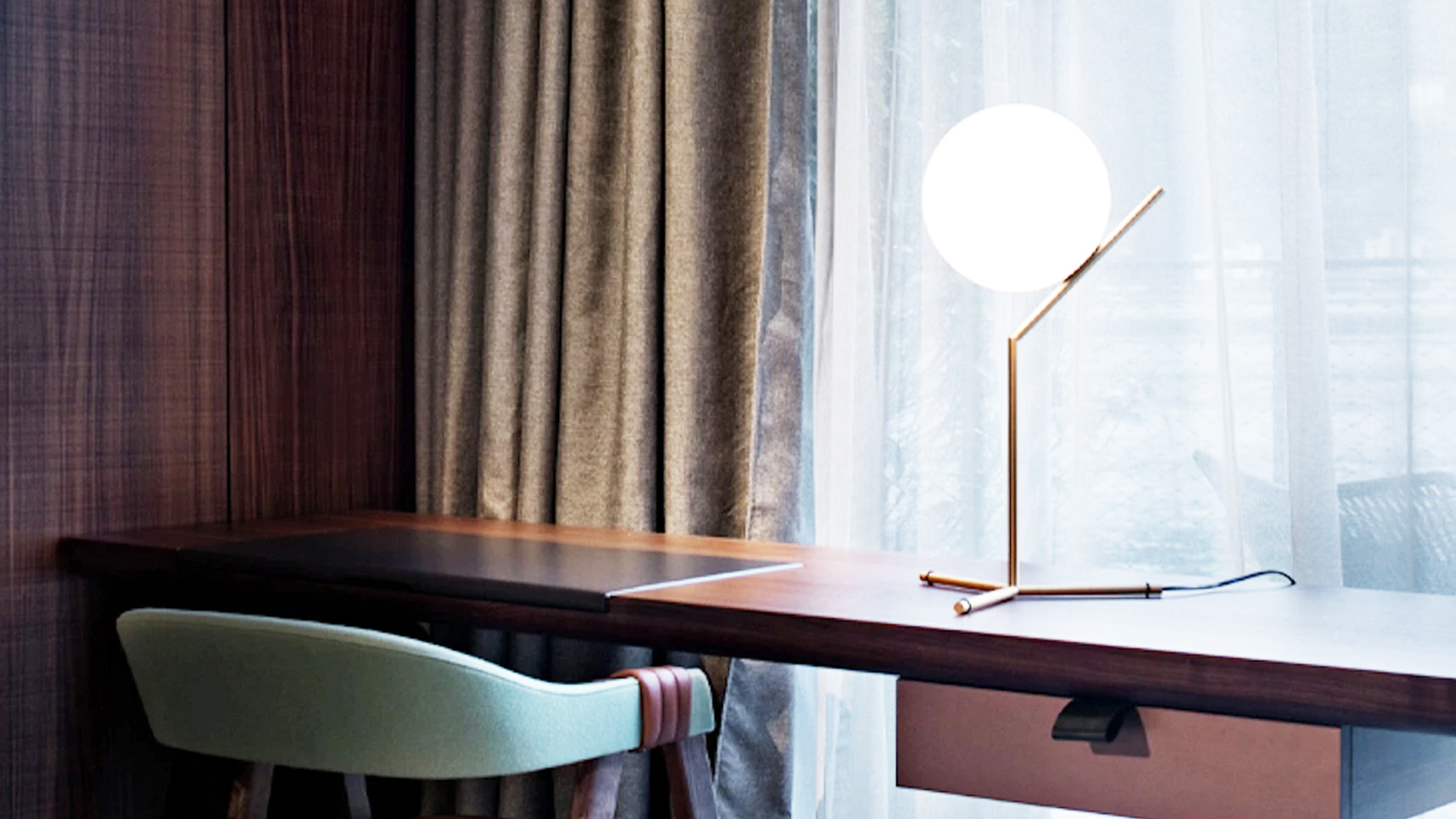 IC High Table Lamp, Brass Lifestyle