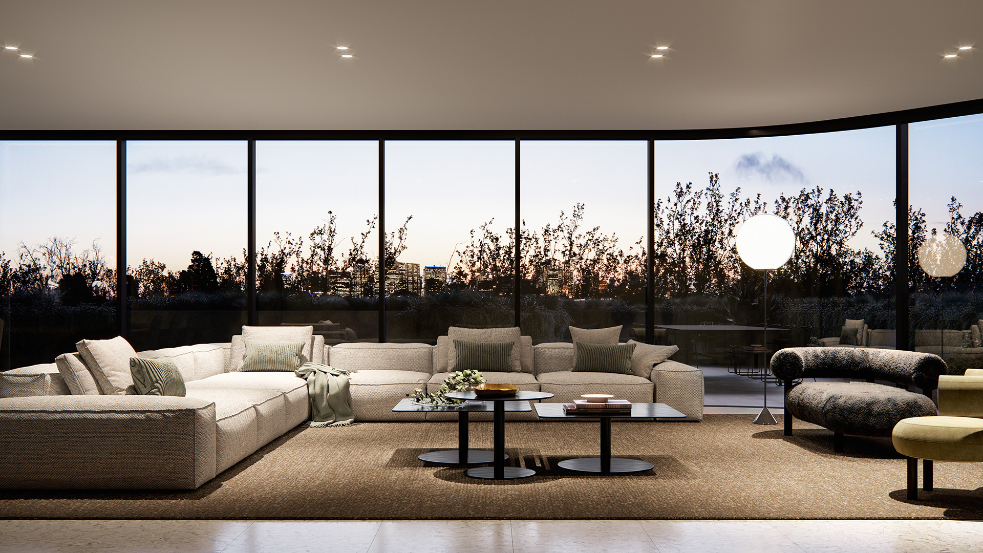 Globe Cone Slim Floor Lamp, Lifestyle