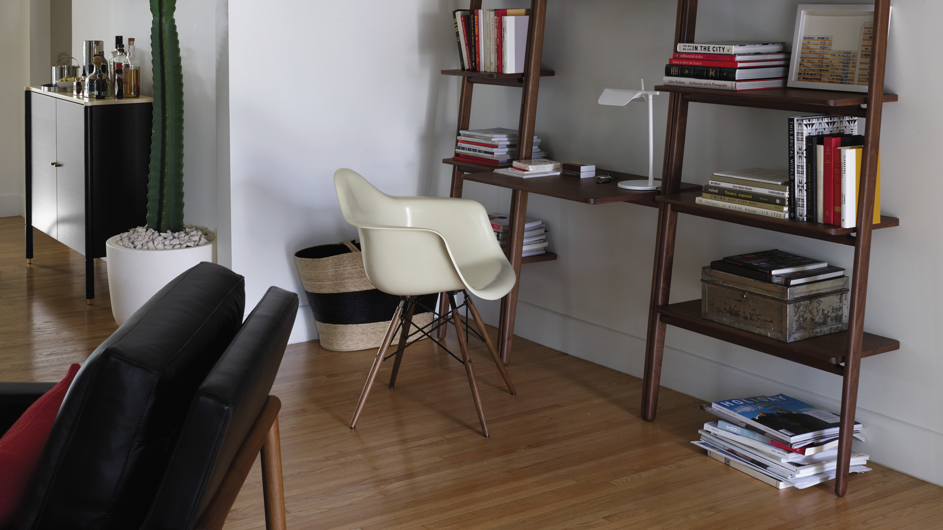 folk ladder desk shelving