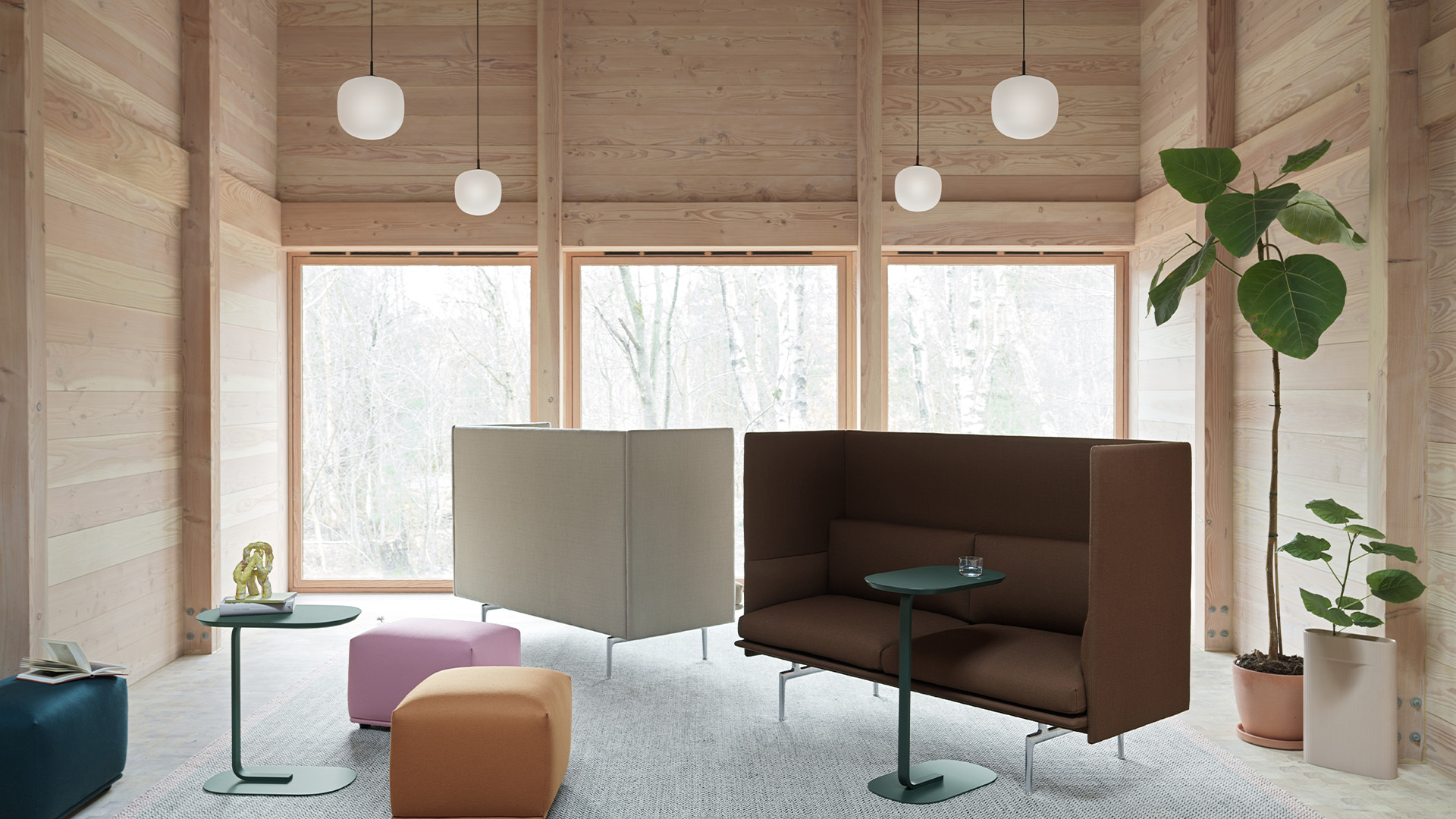 Outline Highback Sofa, 2 Seater, Lifestyle