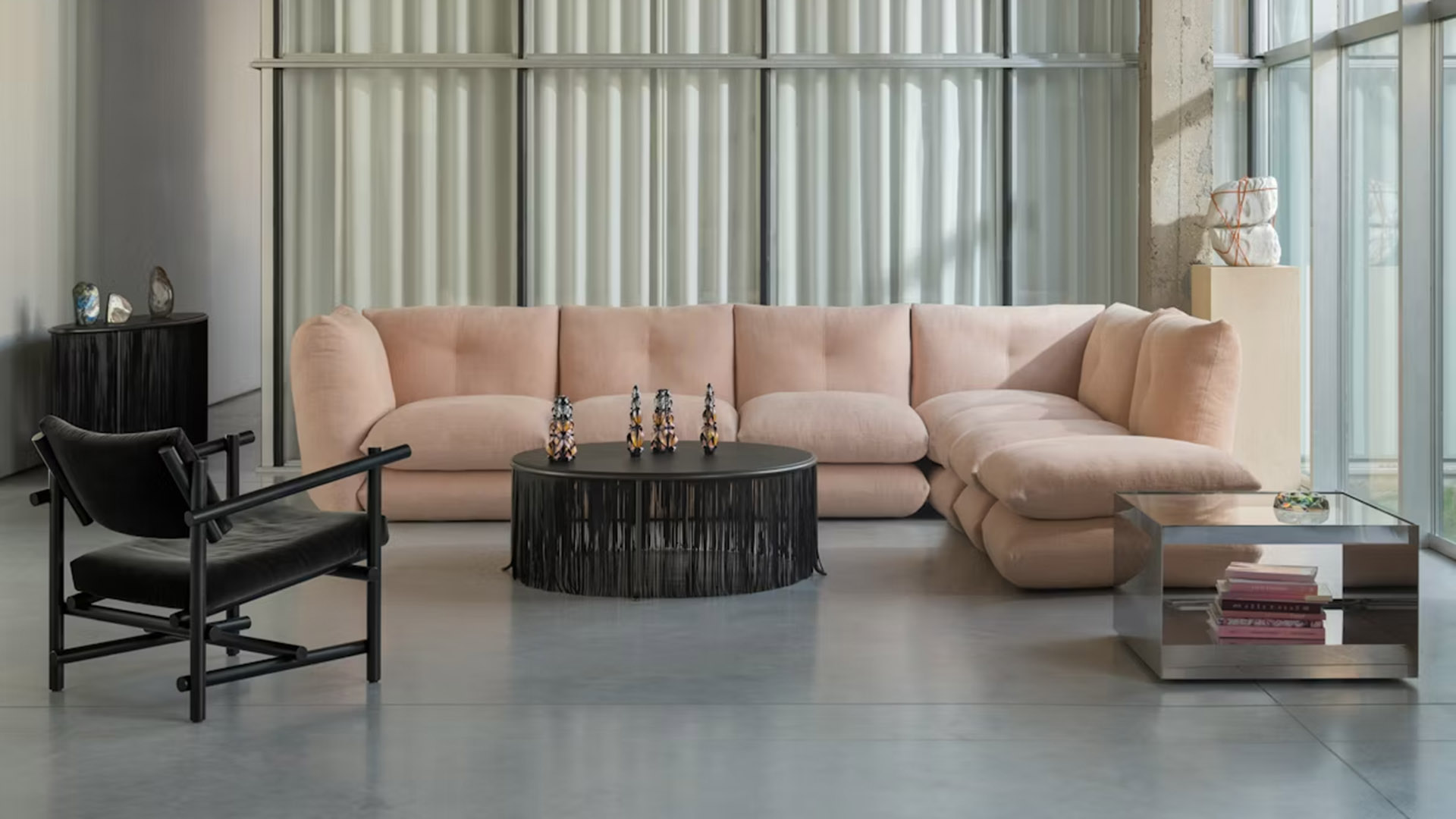 Dozie Kanu Coffee Table, Black, Lifestyle