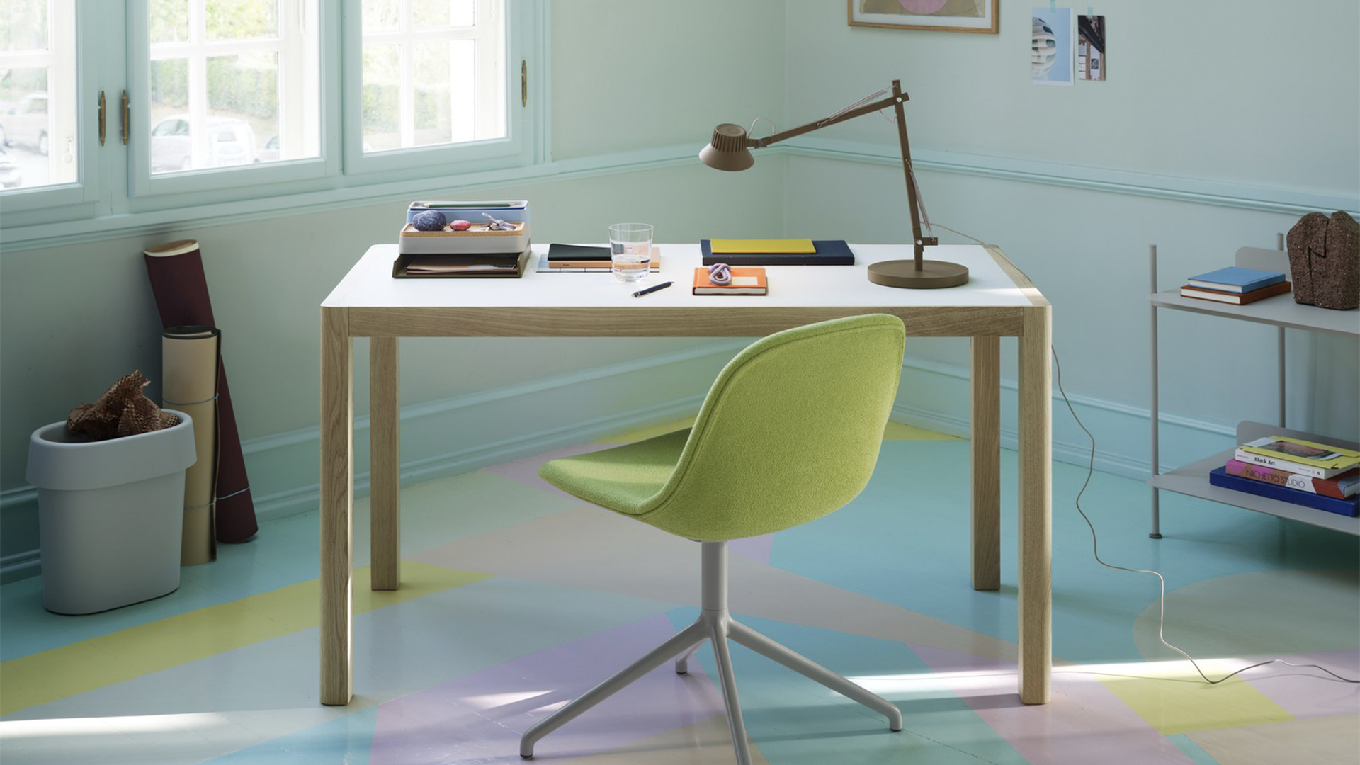 Workshop Desk, Grey & Oak, Lifestyle