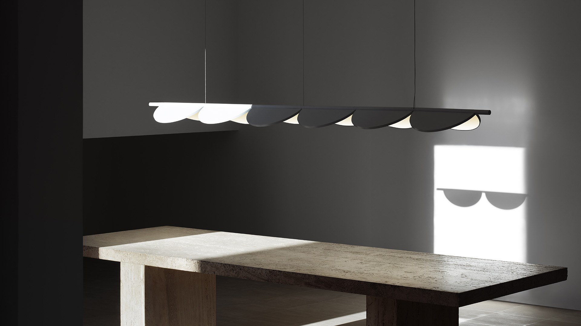 Almendra Linear S6 Suspension Lamp, Lifestyle